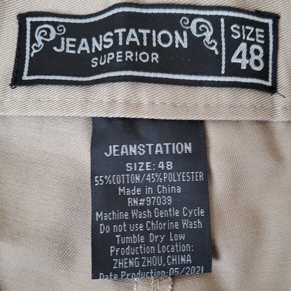 Jean Station Men's Superior Tan Khaki Cargo Short SZ 48 - Picture 4 of 7